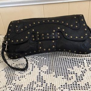 KOOBA LEATHER CLUTCH HANDBAG